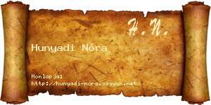 Hunyadi Nóra névjegykártya