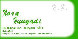 nora hunyadi business card
